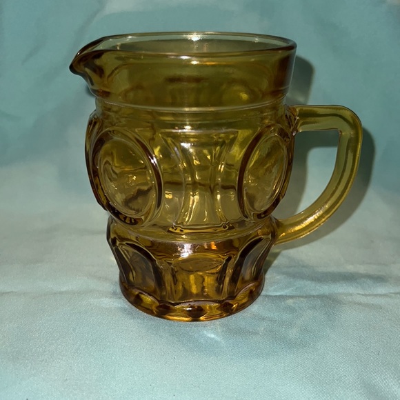 Other - Vintage Wheaton Glass Bullseye Amber creamer glass 3 5/8